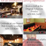 Tokyo Japanese Steakhouse & Sushi Bar Announces Southeast Texas New Year’s Eve Specials