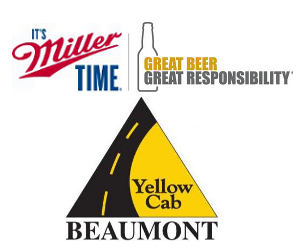 Great Beer Great Responsibility Miller - Giglio - Yellow Cab Beaumont