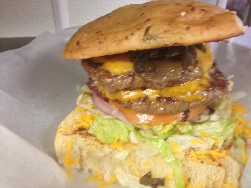 Double Patty Buffalo Burger with Cheddar Cheese