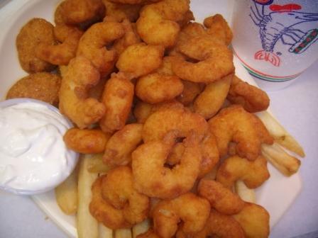 South Texas State Fair Food Vendor popcorn shrimp