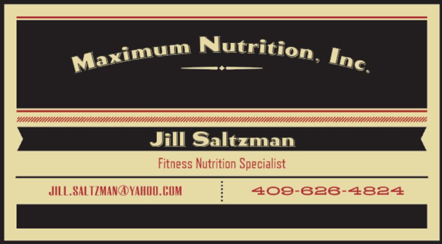 Maximum Nutrition Jill Saltzman