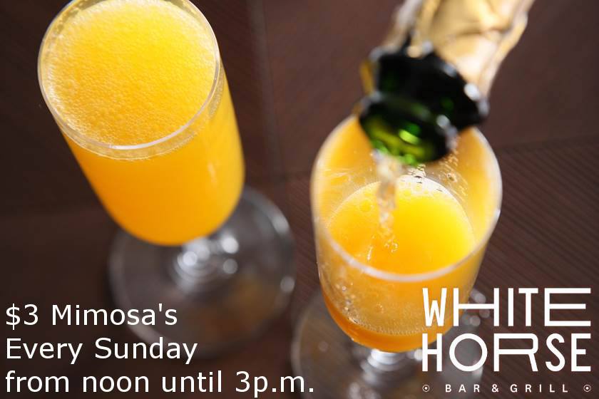 White Horse Grill Beaumont brunch $3 Mimosa