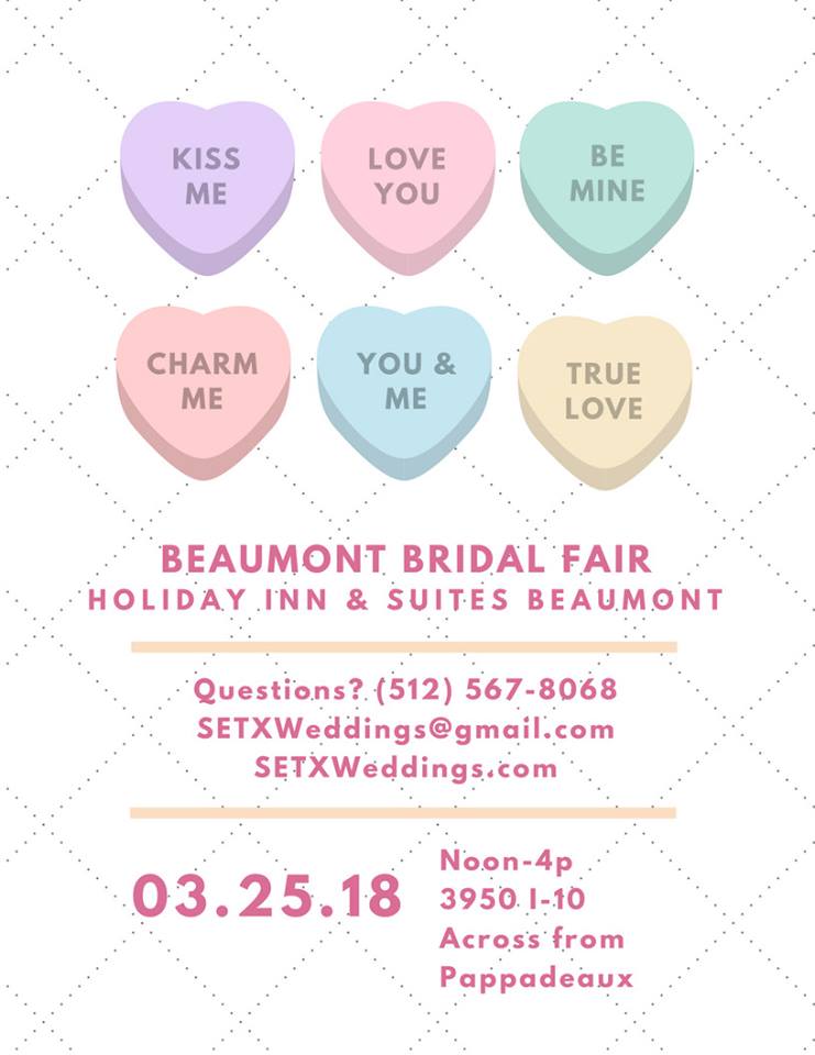 Beaumont Bridal Fair, Port Arthur Bridal Fair, SETX wedding events, Golden Triangle wedding events