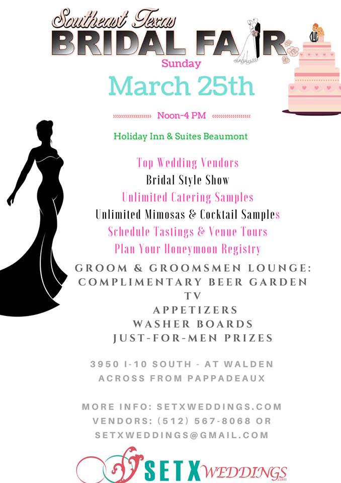 Beaumont Bridal Fair, Bridal Extravaganza Southeast Texas, wedding events SETX, Port Arthur Bridal Fair, Golden Triangle event booths