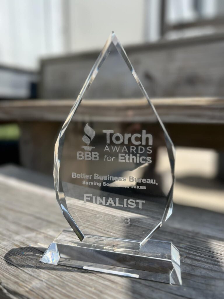BBB Torch Award Southeast Texas, Torch award winning roofer SETX, roofing companies Mid County TX, Golden Triangle commercial roofer,